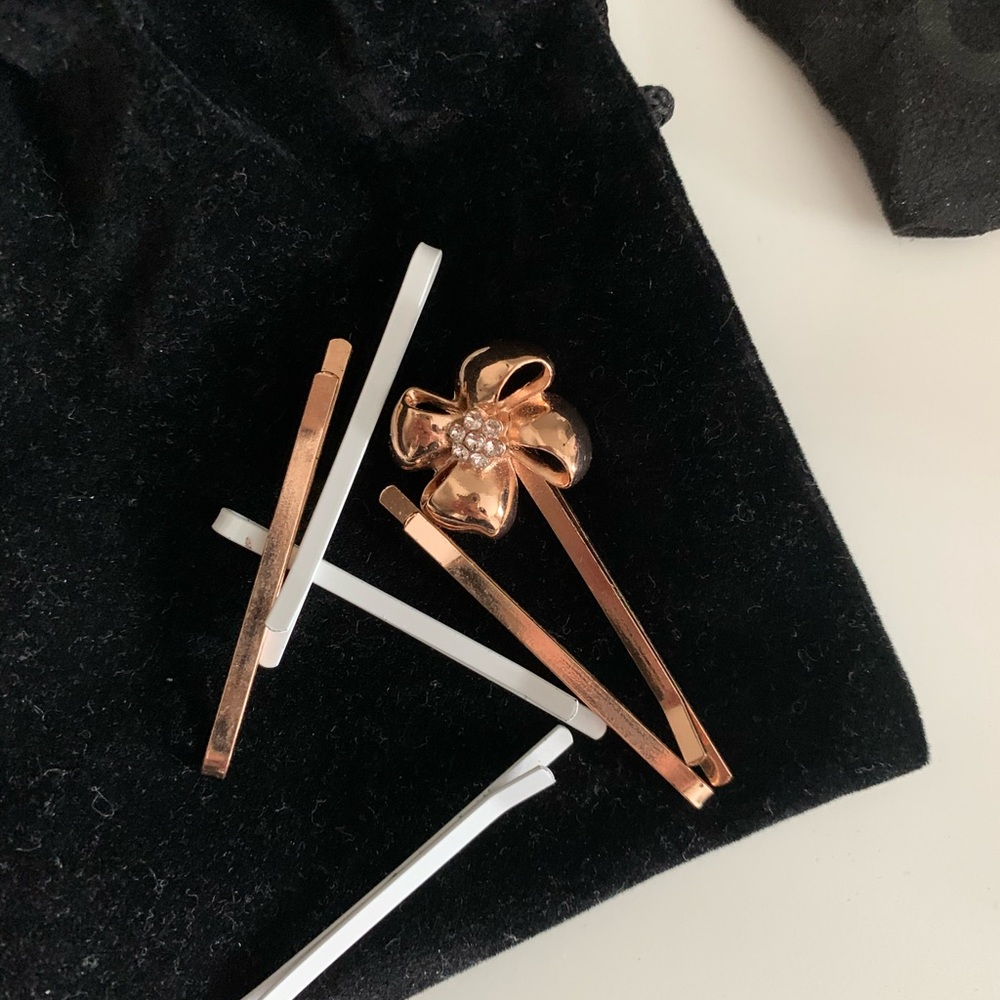 Mimco rose gold hair clips